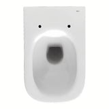 Bílé závěsné WC Roca The Gap s Rimless provedením bez splachovacího okruhu a hranatým designem