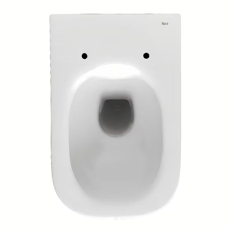 Bílé závěsné WC Roca The Gap s Rimless provedením bez splachovacího okruhu a hranatým designem