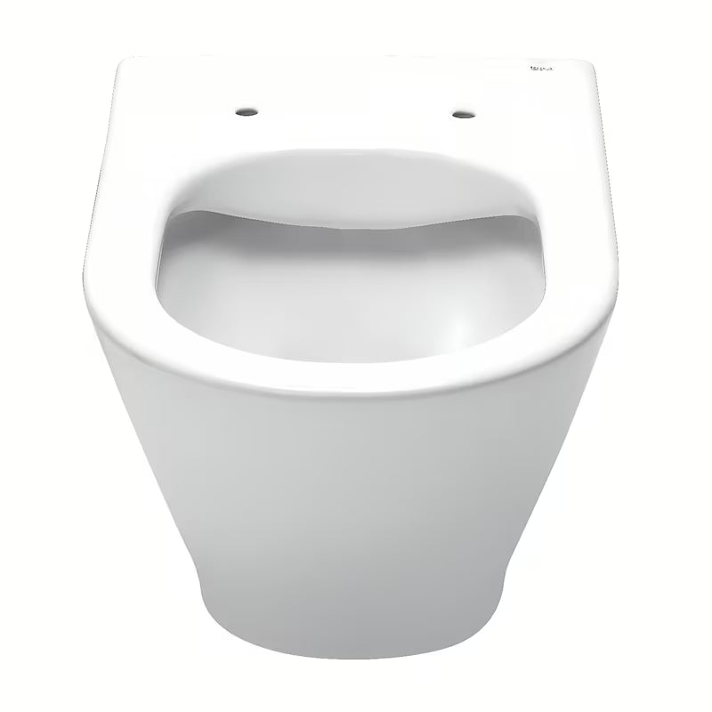 Bílé závěsné WC Roca The Gap Round se sedátkem SoftClose pro tiché dovírání
