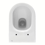 Bílé závěsné WC Roca The Gap Round se sedátkem SoftClose pro tiché dovírání