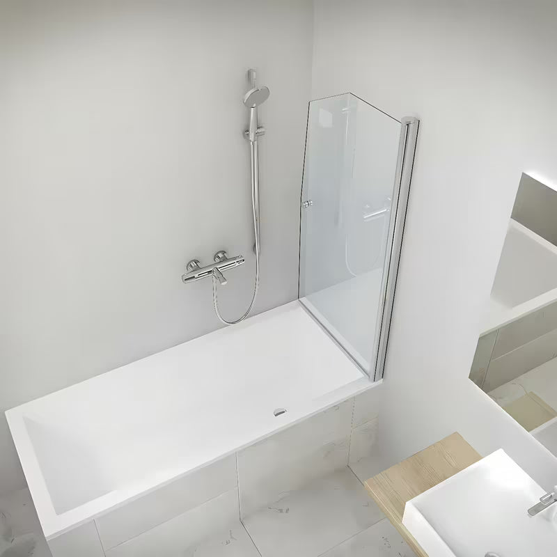 Vanová zástěna Roth DV1 140x85 cm s otočným otevíráním a profilem v matném chromu