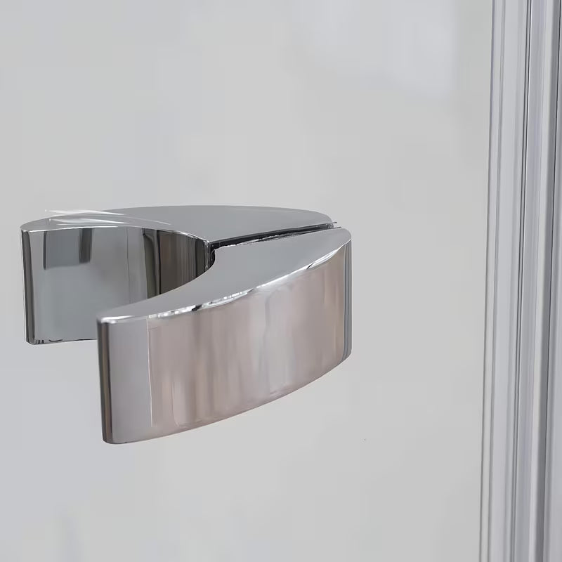 Bezrámové sprchové dveře Roth Elegant Line 80 cm v lesklém chromu s čirým sklem, pravé provedení.