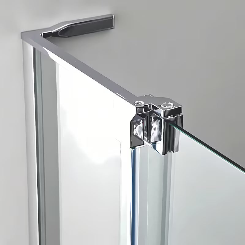 Bezrámové jednokřídlové sprchové dveře Roth Elegant Neo Line 80 cm v lesklém chromu s čirým sklem.