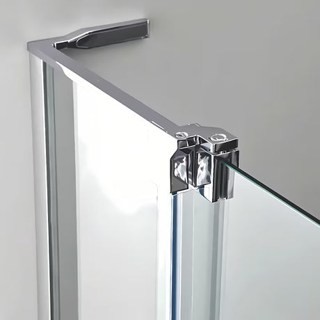 Bezrámové jednokřídlové sprchové dveře Roth Elegant Neo Line 80 cm v lesklém chromu s čirým sklem.