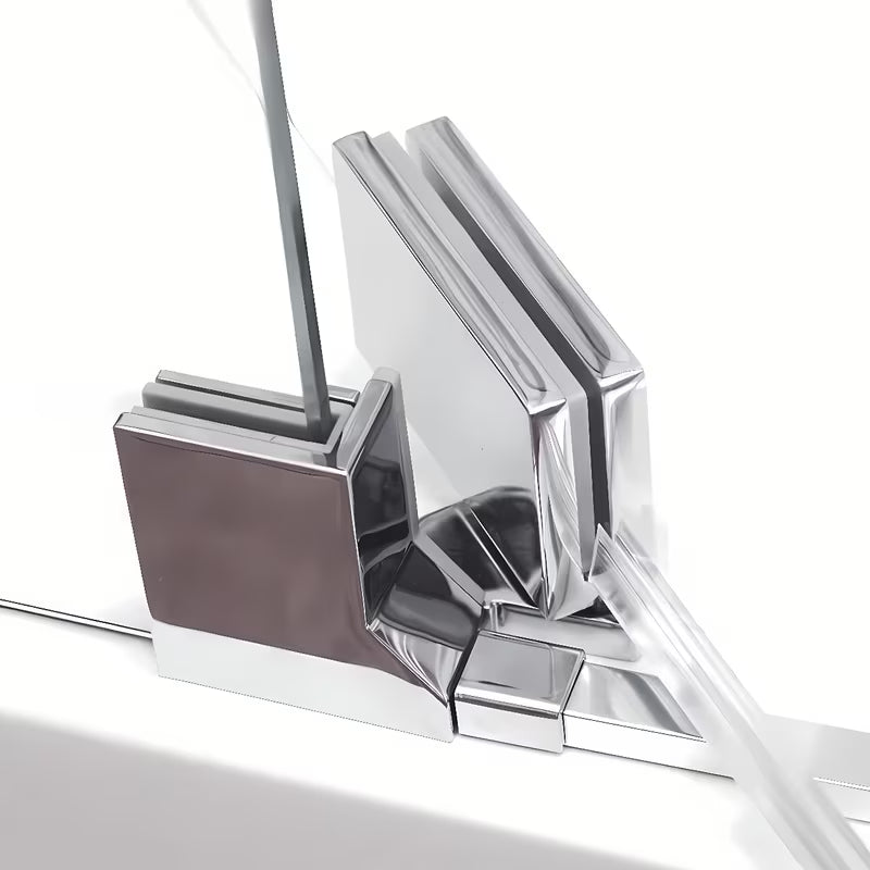 Bezrámové jednokřídlové sprchové dveře Roth Elegant Neo Line 80 cm v lesklém chromu s čirým sklem.