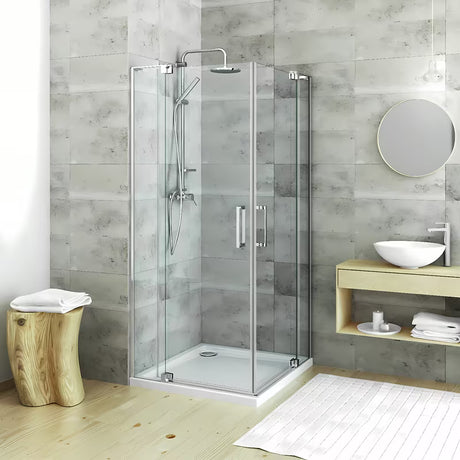 Roth Elegant Neo Line bezrámové sprchové dveře 90 cm v lesklém chromu s čirým sklem