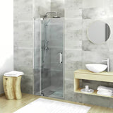 Roth Elegant Neo Line bezrámové sprchové dveře 90 cm v lesklém chromu s čirým sklem