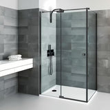 Boční zástěna ke sprchovým dveřím Roth Elegant Neo Line 80 cm v černém matném provedení