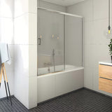 Vanová zástěna Roth LLV2 150x140 cm s posuvnými dveřmi a profilem v lesklém chromu