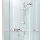 Roth Project čtvrtkruhový sprchový box 80x80 cm s bílými profily a čirým sklem