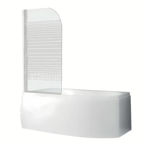 Roth Screen vanová zástěna 130x75 cm s bílým profilem a oboustranným otevíráním
