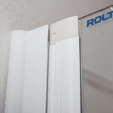 Roth Screen vanová zástěna 130x75 cm s bílým profilem a oboustranným otevíráním