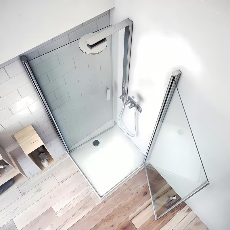Roth Tower Line sprchové dveře 90 cm v lesklém chromu s čirým sklem a otočným otevíráním