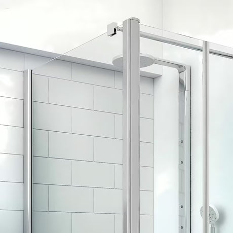 Boční zástěna ke sprchovým dveřím Roth Tower Line 90 cm v matném chromu s čirým sklem