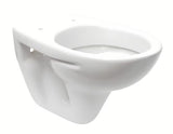 Bílé závěsné WC S-Line Pro z lesklé keramiky se zadním odpadem