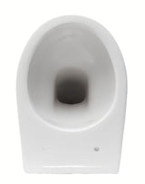 Bílé závěsné WC S-Line Pro z lesklé keramiky se zadním odpadem