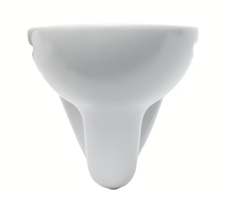 Bílé závěsné WC S-Line Pro z lesklé keramiky se zadním odpadem