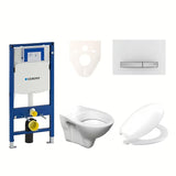 Závěsný WC set S-Line Pro s modulem Geberit Duofix, tlačítkem Sigma 50 a sedátkem URBAN
