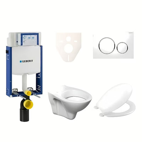 Závěsný WC set S-Line Pro s modulem Geberit Kombifix, sedátkem URBAN a tlačítkem Sigma 20