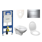 Závěsný WC set S-Line Pro s modulem Geberit Duofix, sedátkem a tlačítkem Sigma 30