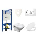 Závěsný WC set S-Line Pro se sedátkem URBAN, modulem Geberit Duofix a tlačítkem Sigma 20