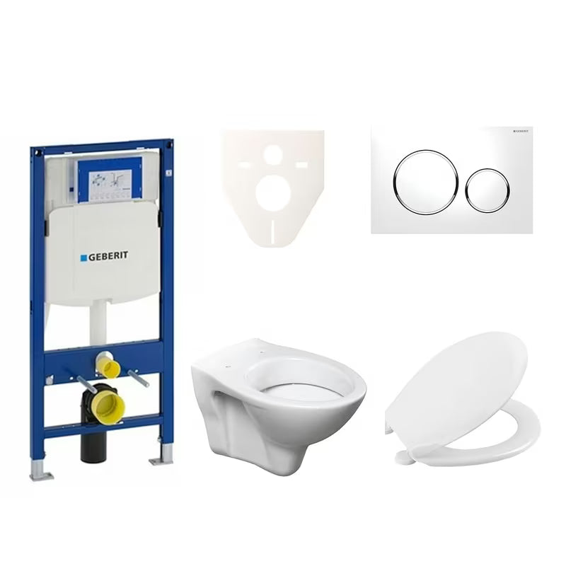 Závěsný WC set S-Line Pro se sedátkem URBAN, modulem Geberit Duofix a tlačítkem Sigma 20