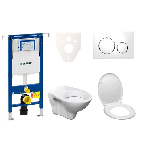 Závěsný WC set S-line Pro s modulem Geberit Duofix, sedátkem EASY2233 a tlačítkem Sigma 20