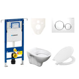 Závěsný WC set S-Line Pro s modulem Geberit Duofix, nádržkou, sedátkem URBAN a tlačítkem Sigma 20