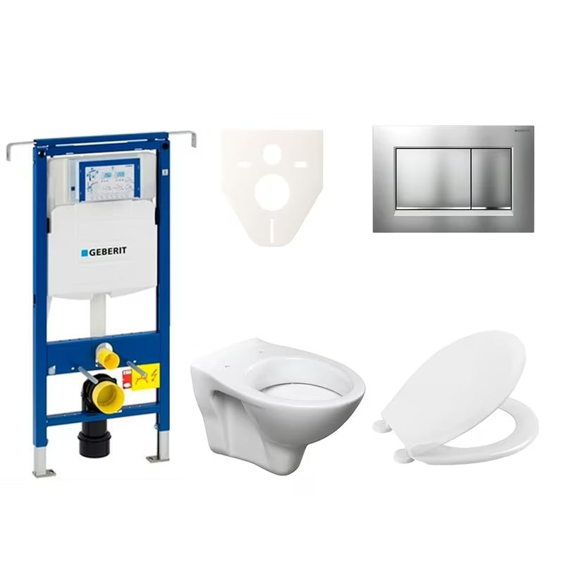 Závěsný WC set S-Line Pro s modulem Geberit Duofix, sedátkem URBAN a tlačítkem Sigma 30.