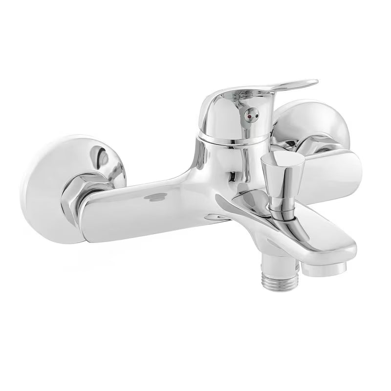 Páková nástěnná vanová baterie S-Line S-line Pro v chromovém provedení se zaobleným designem