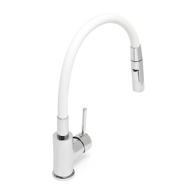 S-Line S-Line Pro dřezová baterie v provedení bílá a chrom se silikonovým flexibilním ramínkem