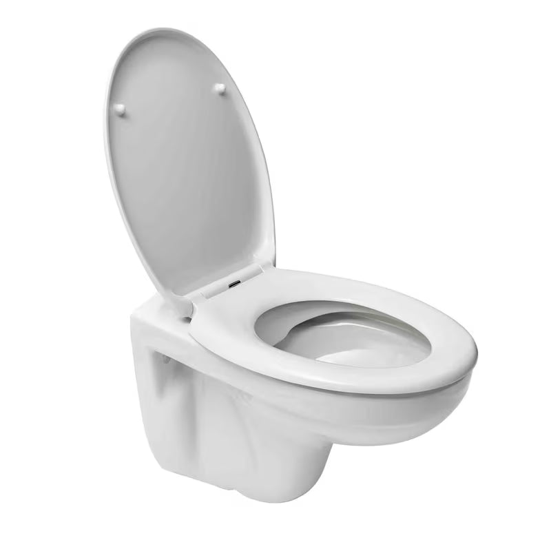 Bílé závěsné WC SIKO S-Line Pro bez splachovacího okruhu s vodorovným odpadem.