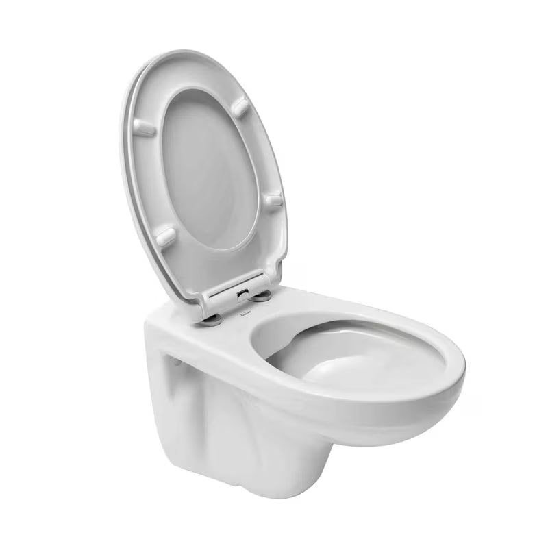 Bílé závěsné WC SIKO S-Line Pro bez splachovacího okruhu s vodorovným odpadem.