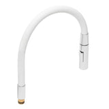 Matně bílé raménko S-line Pro s minimalistickým designem pro koupelnu nebo kuchyni.
