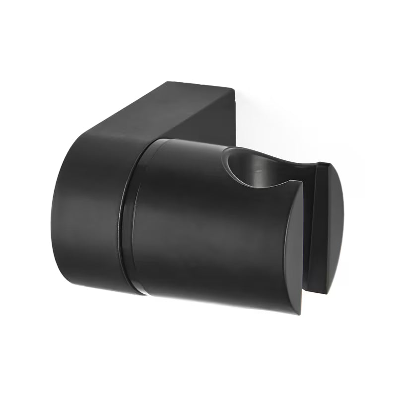 Černý otočný držák sprchy S-Line Pro v kulatém designu pro montáž na stěnu.