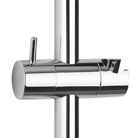 Sprchová tyč S-Line v chromovém provedení s nastavitelným držákem sprchy a kulatým designem