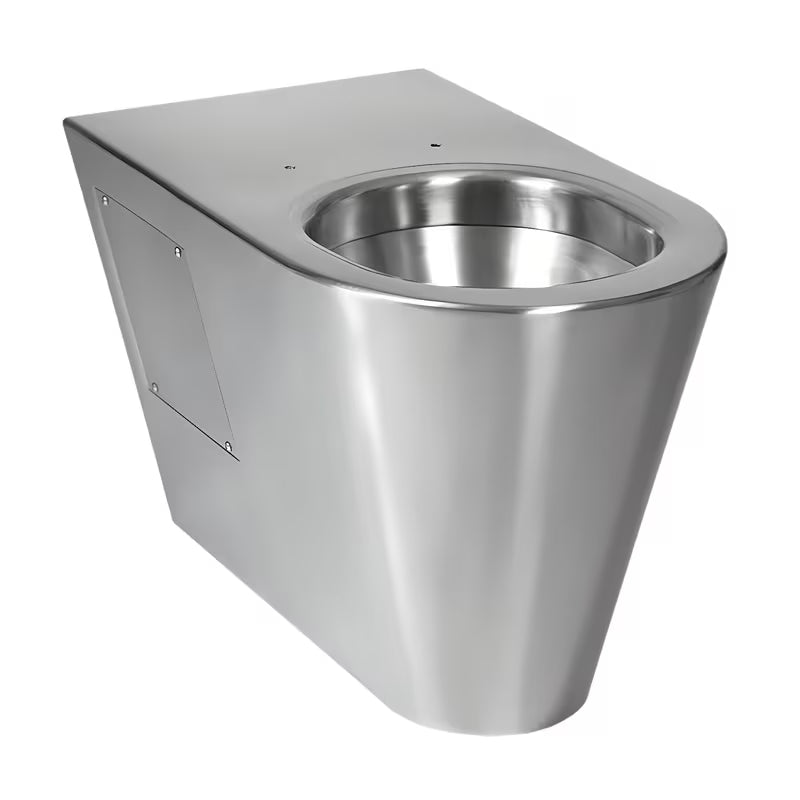 Nerezové antivandalové stojící WC Sanela Supersteel s matným povrchem pro náročné provozy.