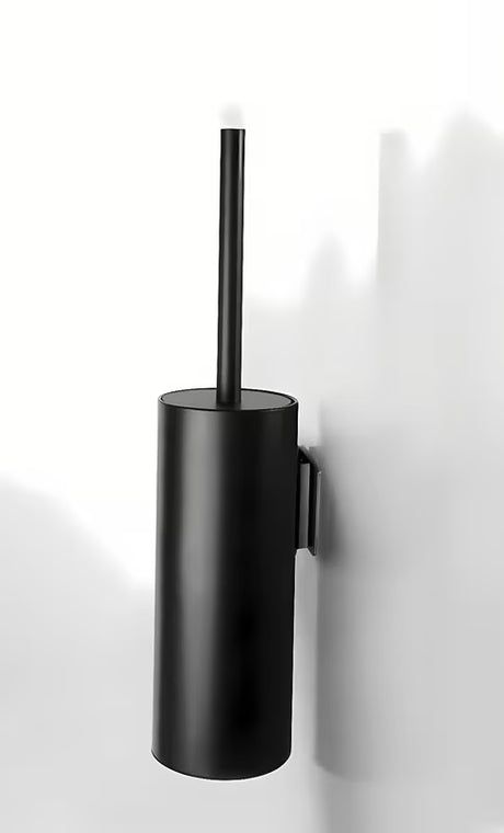 Černá WC štětka Sanela s možností montáže lepením nebo vrtáním