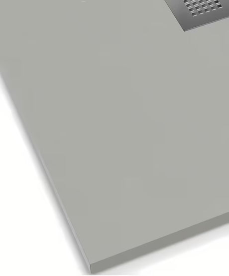 Šedá obdélníková sprchová vanička SAT Alek z litého mramoru 100x80 cm s nízkou výškou