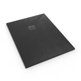 Černá obdélníková sprchová vanička SAT Alek z litého mramoru 100x90 cm