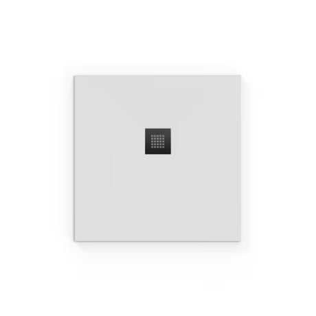 Bílá čtvercová sprchová vanička SAT Alek 80x80 cm z litého mramoru s nízkou výškou