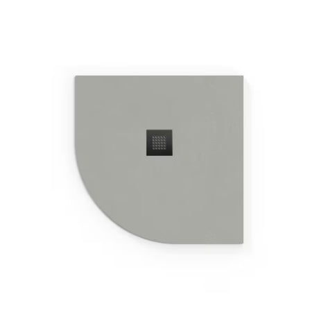 Čtvrtkruhová sprchová vanička SAT Alek 80x80 cm z litého mramoru v šedé barvě
