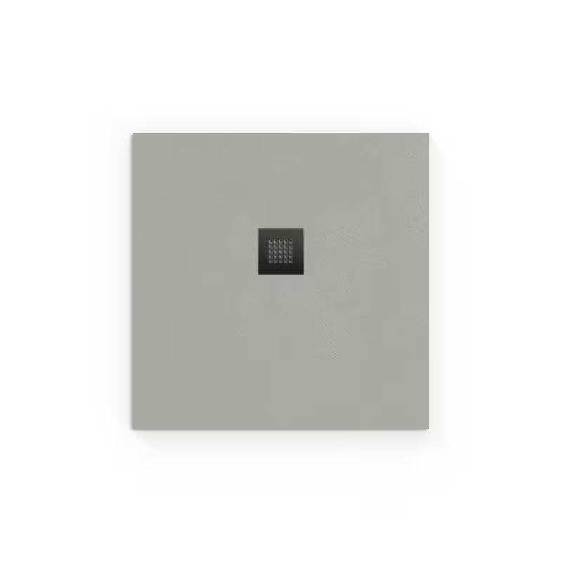 Čtvercová sprchová vanička SAT Alek 90x90 cm z litého mramoru v barvě gris
