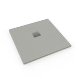Čtvercová sprchová vanička SAT Alek 90x90 cm z litého mramoru v barvě gris