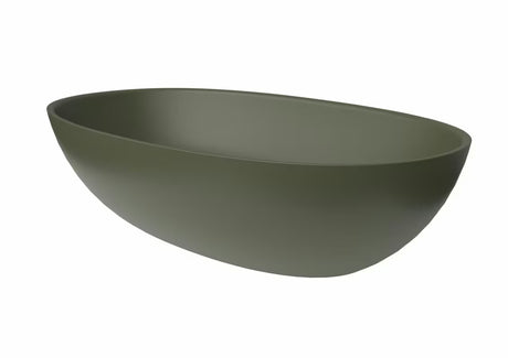 Zelené umyvadlo na desku SAT Aula 60x36 cm z litého mramoru bez přepadu