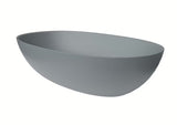 Světle šedé umyvadlo na desku SAT Aula 60x36 cm z litého mramoru bez přepadu