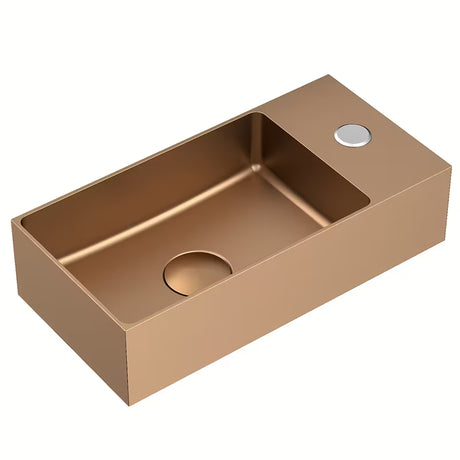 Závěsné nerezové umývátko SAT Aurum v rosegold (růžovozlaté) barvě