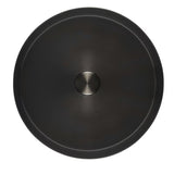 Kulaté umyvadlo na desku SAT Aurum z broušené nerezové oceli v barvě gun metal