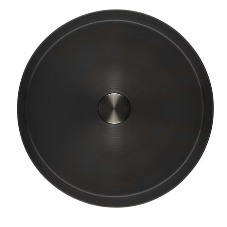 Kulaté umyvadlo na desku SAT Aurum z broušené nerezové oceli v barvě gun metal