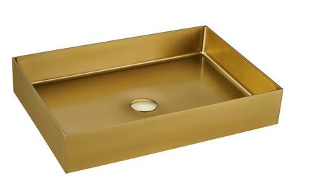 SAT Aurum umyvadlo na desku z nerezové oceli v barvě gold, 55 x 38 cm.